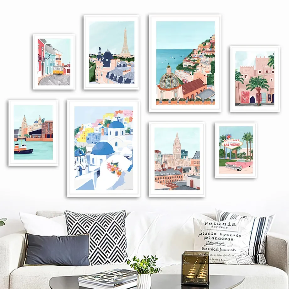 Bauhaus Green Color Block Lines Modern Abstract Poster Wall Art Diamond Painting Posters and Prints Picture for Living Room De