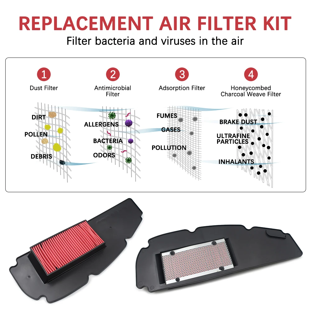 

Motorcycle Air Filter For Suzuki Address 110 2015 2016 2017 2018 2019 2020 Engine Maintenance Parts Intake Cleaner