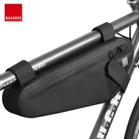 Sahoo 2L Bicycle Frame Bag Triangle Dry Pack MTB Road Rain Proof Top Tube Storage Pouch Water Repellent Fabrics Taped Seaming