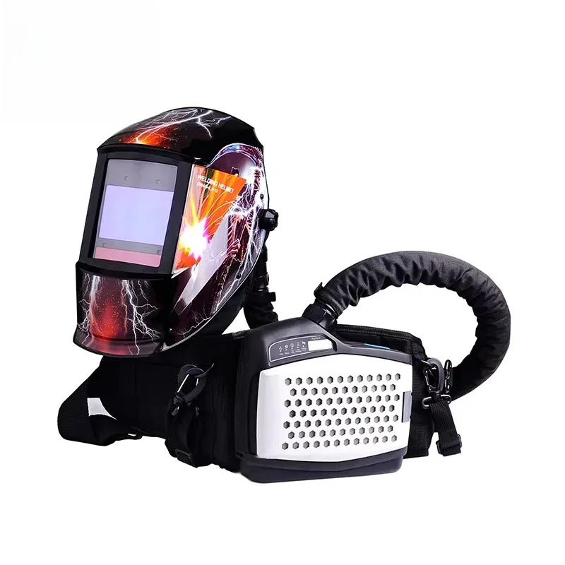 Welding Protection True Color Solar Powered Auto Darkening Air Purifying Respirator Welding Helmet