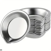 12Pcs Makeup Palette Stainless Steel Small Round Paint Tray Artist Watercolours Paint Mixing Palette Tray For Artist 2