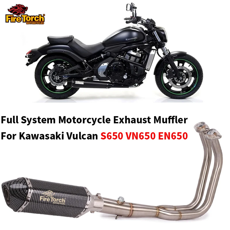 

Slip On For Kawasaki Vulcan 650S S650 VN650 EN650 All Years Motorcycle Exhaust Escape Moto Modified Full System With DB Killer