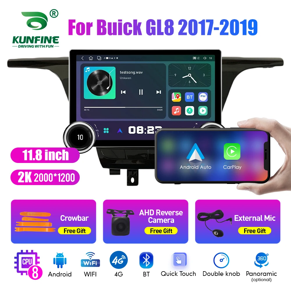 

11.8 Inch 2K Double Knobs 2 Din Car Radio For Honda Gl8 2017-2019 Car Radio DVD Multimedia Video Player Android Auto Carplay