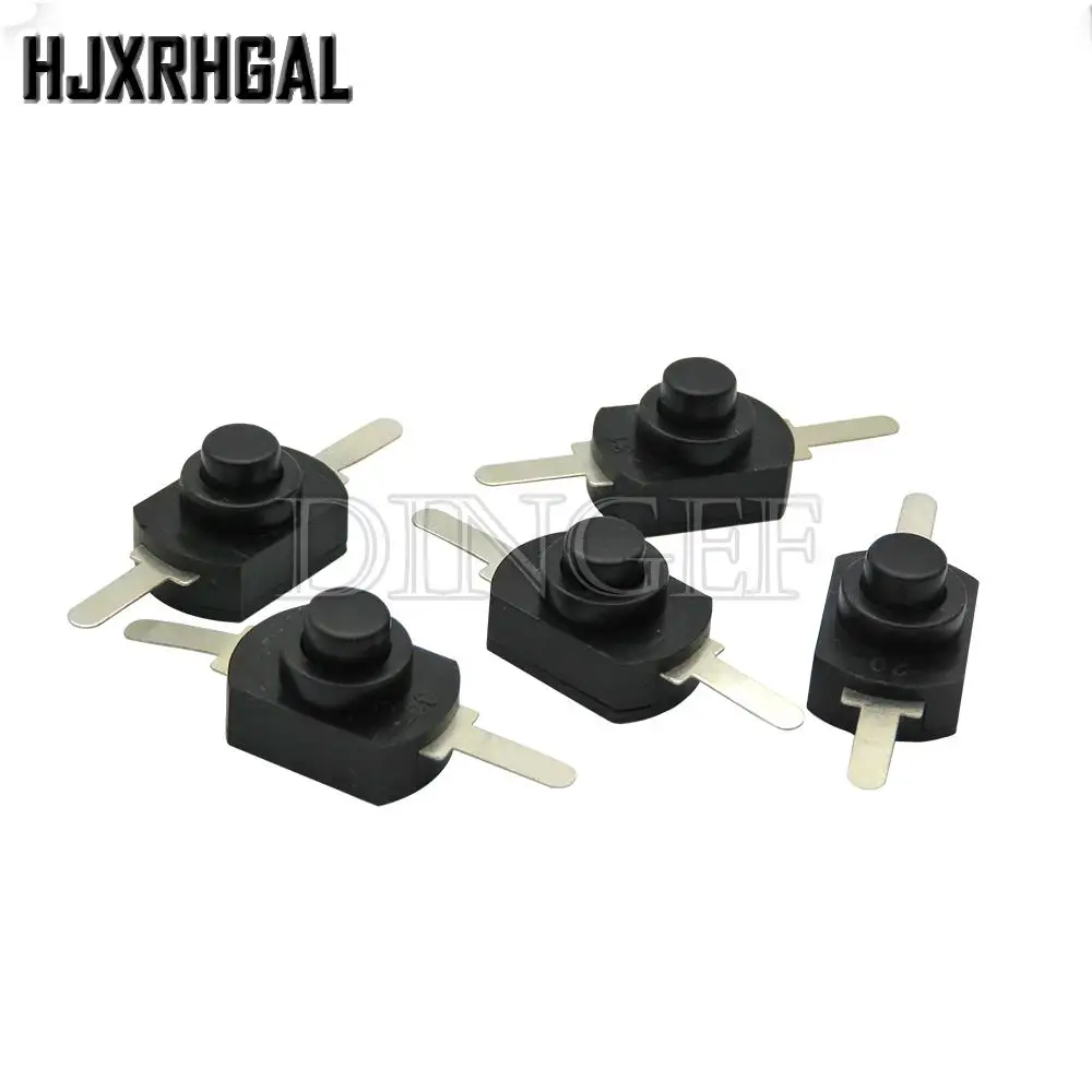 10PCS/lot Flashlight switch 12*8MM Mini Push Button Switch On Off 1208YD Self Locking For Electric Torch DC 30V 1A Black White