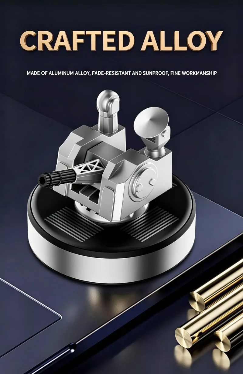 Solarbetriebenes rotierendes Auto-Ornament-Modell, Armaturenbrett-Dekoration, solarbetriebene Fahrzeuginnenausstattung, kreatives Spielzeug-Geschenk für Männer – Detail 4