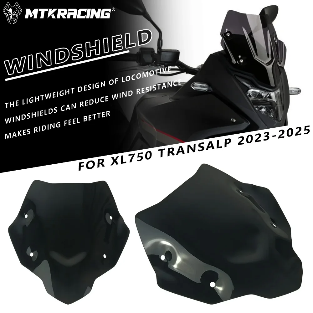 MTKRACING Windshield For HONDA XL750 Transalp 2023-2024 Motorcycle Accessories Front Windshield Windscreens Wind Deflectors