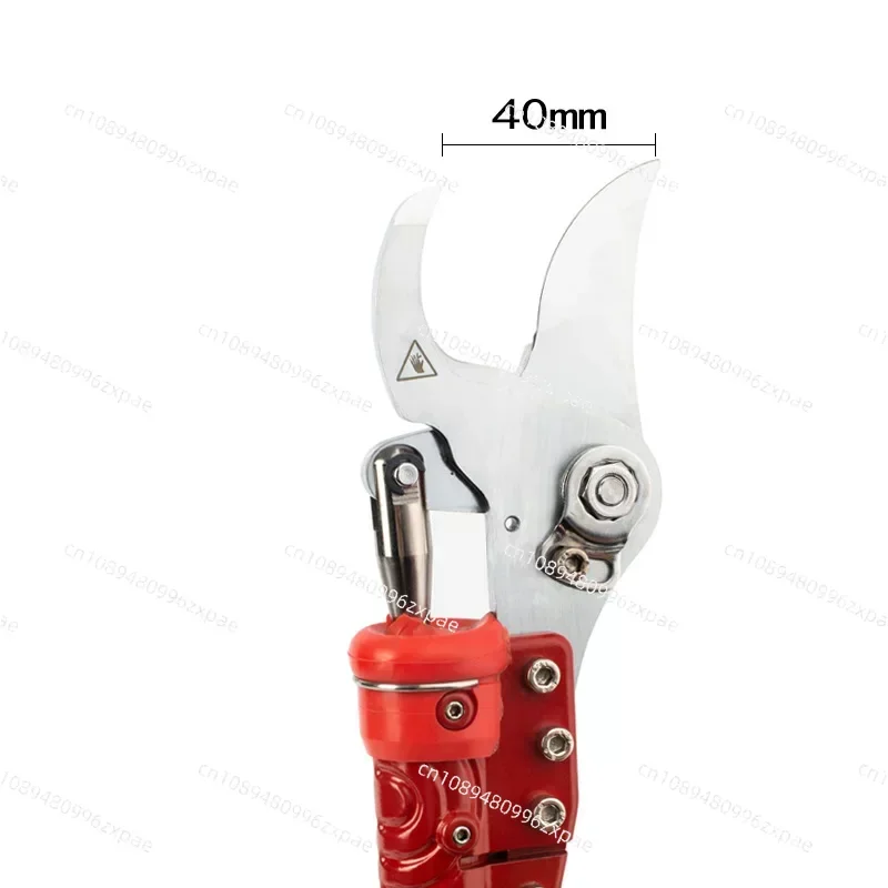Lithium battery high branch shears extended pruning shears, opening 4 cm electric fruit tree thick branch shears