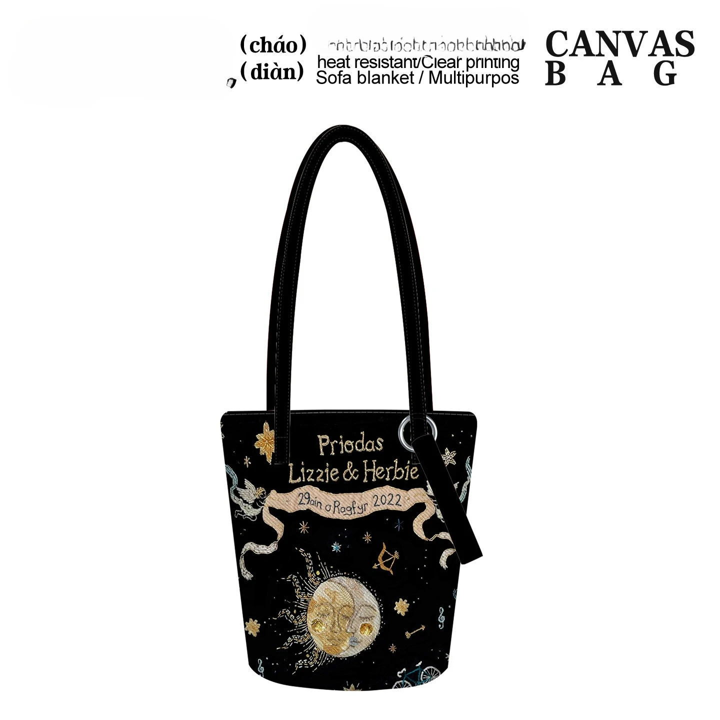 Casual Fashion Versatile Purses and Handbags Commuter Tote Bags for Women Shoulder Bag Extended Bucket Canvas Bags