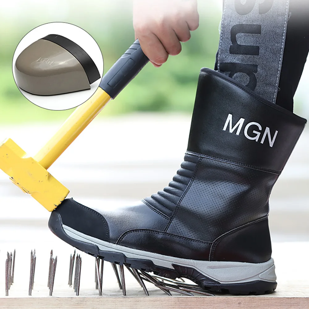 ArmorToe Big Size Steel Toe Work Boots Oil & Heat Resistant Anti-Impact Puncture Proof Oilfield Welding Safety Shoes #Armor2773