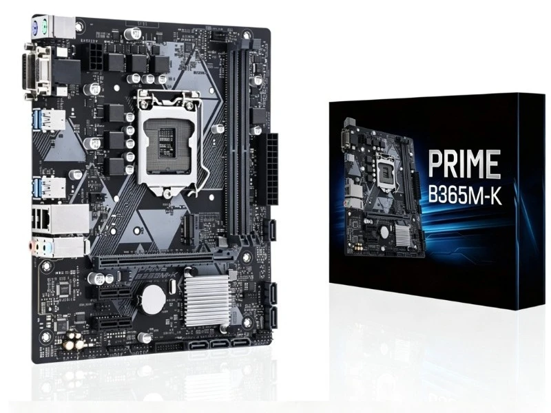 new for ASUS B365M-K mATX main board LGA1151 DDR4 with baffle, support M.2