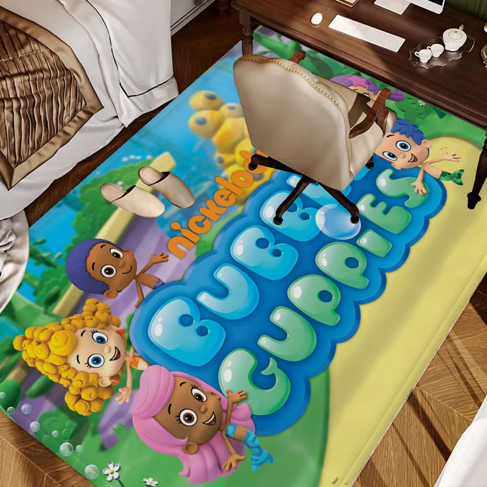 Bubble Guppies Floor Mat Non-Slip Laundry Room Mat Laundry Decor Balcony Child Living Room Household Carpets