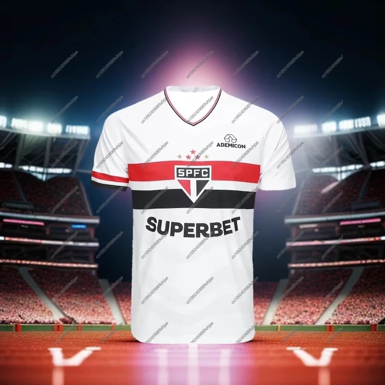 

2526 Season Club Jersey AC Miami Sao Paulo Home Jersey T-shirt Men's and Women's Sports Breathable Motorcycle Quick Drying