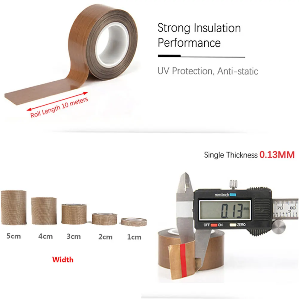 High Temperature Resistant Vacuum Tape, Insulated and Heat-Resistant Polytetrafluoroethylene Tape, Anti-Static and Waterproof