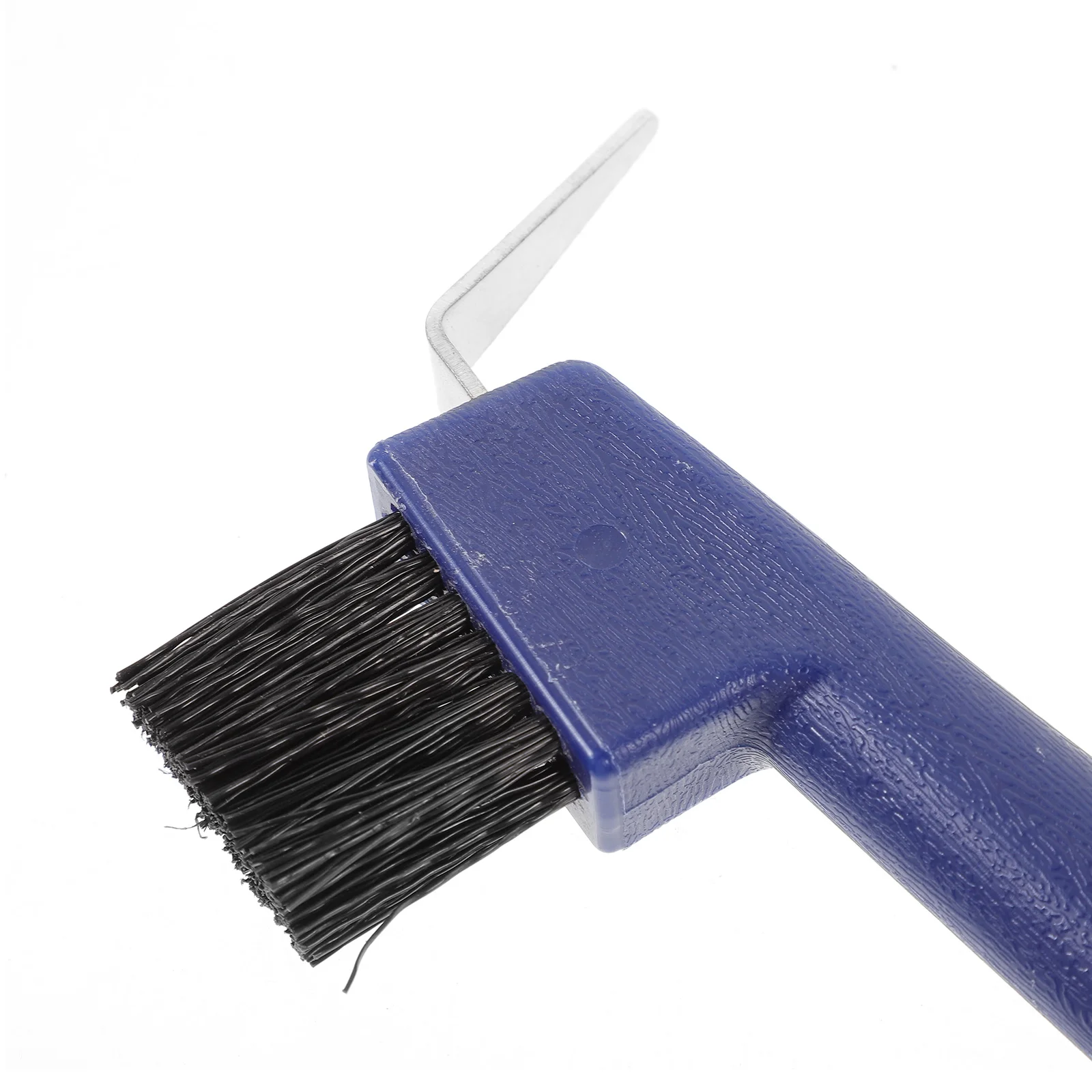 الحصان حافر اختيار عززت الحديد البلاستيك المحمولة مرنة قبضة مقبض حدوة الحصان تنظيف فرشاة أداة تهذيب الشعر