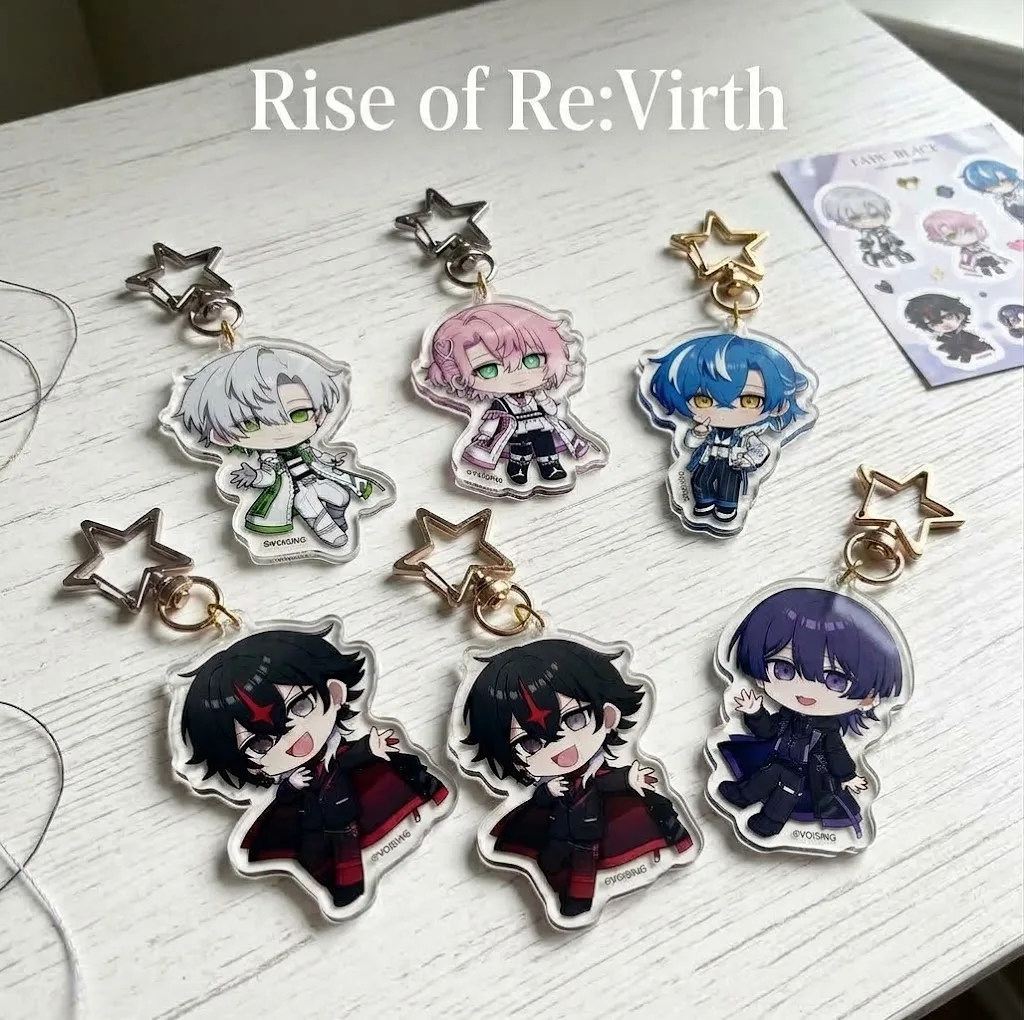 New Anime Rise of ReVirth Acrylic Keychain Cute Q Version Character Pendant Bag Ornament Gift Collection Series