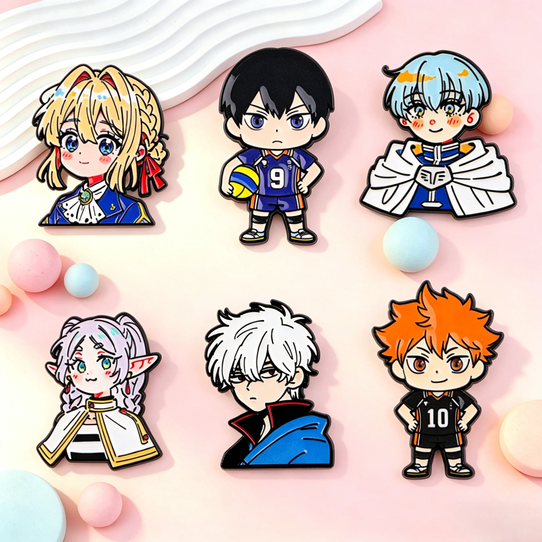 

Классические аниме-значки из эмали, мультяшные броши-эльфы, значки для рюкзаков, курток, головных уборов, коллекционные подарки для фанатов, аксессуары для косплея