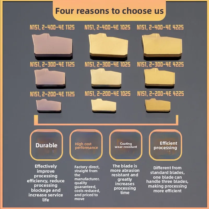 

10pcs 20pcs 50pcs N151.2-400-4E N151.2-300-4E 235 CNC Grooving Inserts CNC Carbide Turning Inserts Machine Clamp Cutting Blade