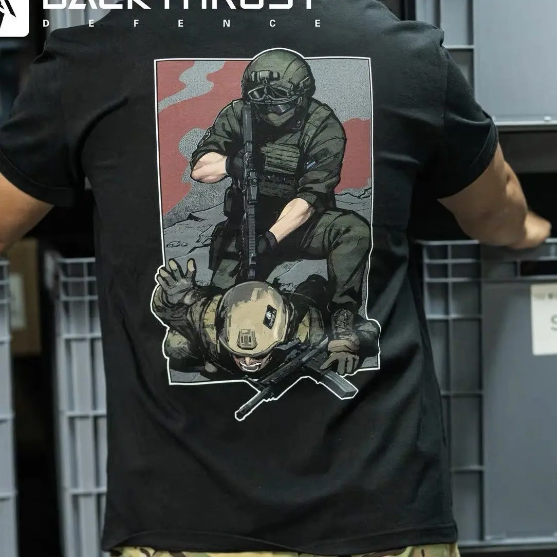 

Мужская свободная футболка с круглым вырезом, новая летняя футболка из чистого хлопка, персонализированная повседневная футболка в стиле ретро с короткими рукавами, топ с принтом, американская уличная одежда