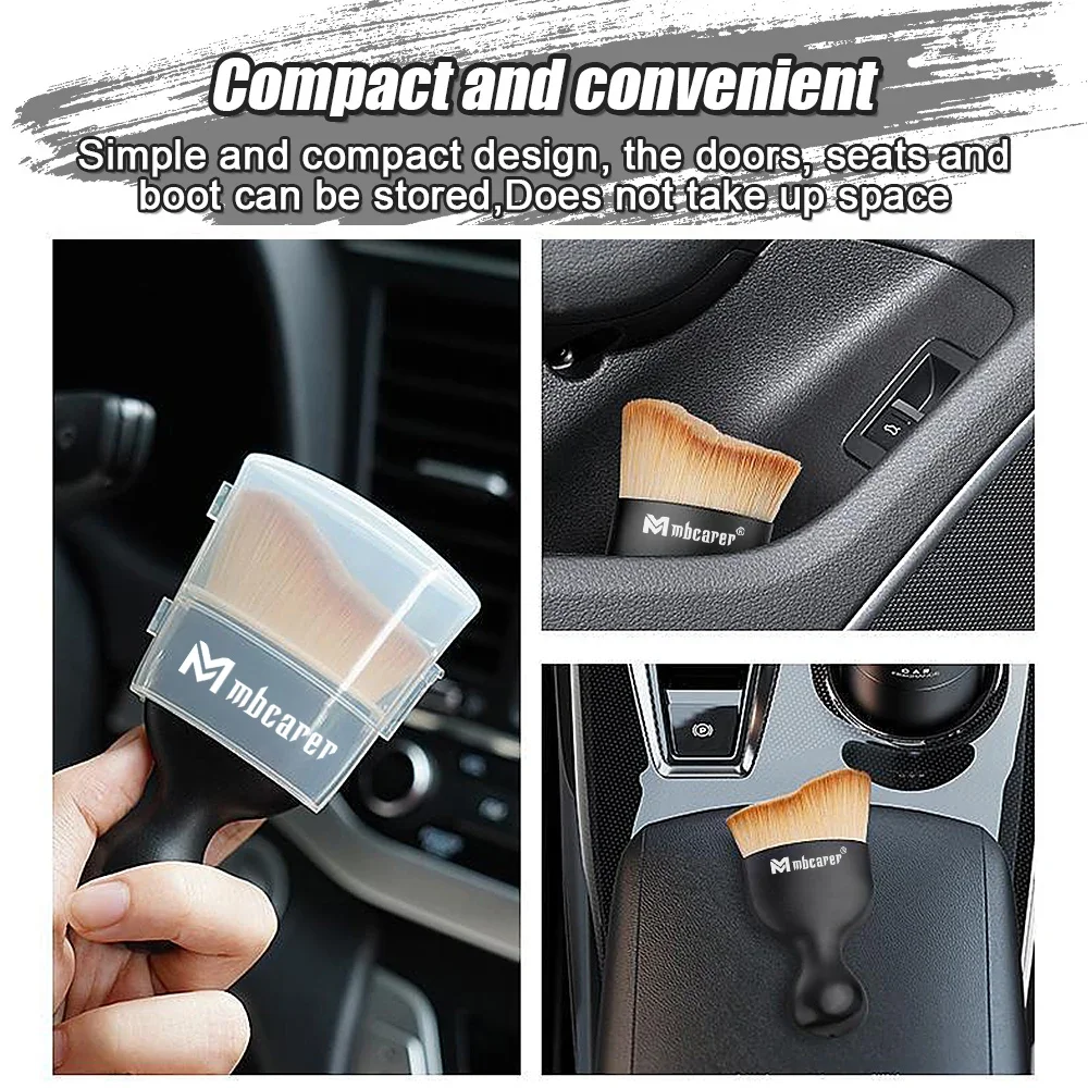 1/2PCS Car Interior Cleaning Brush Center Console Clean Air Outlet Cleaning Soft Brush with Shell Car Crevice Dust Removal Brush