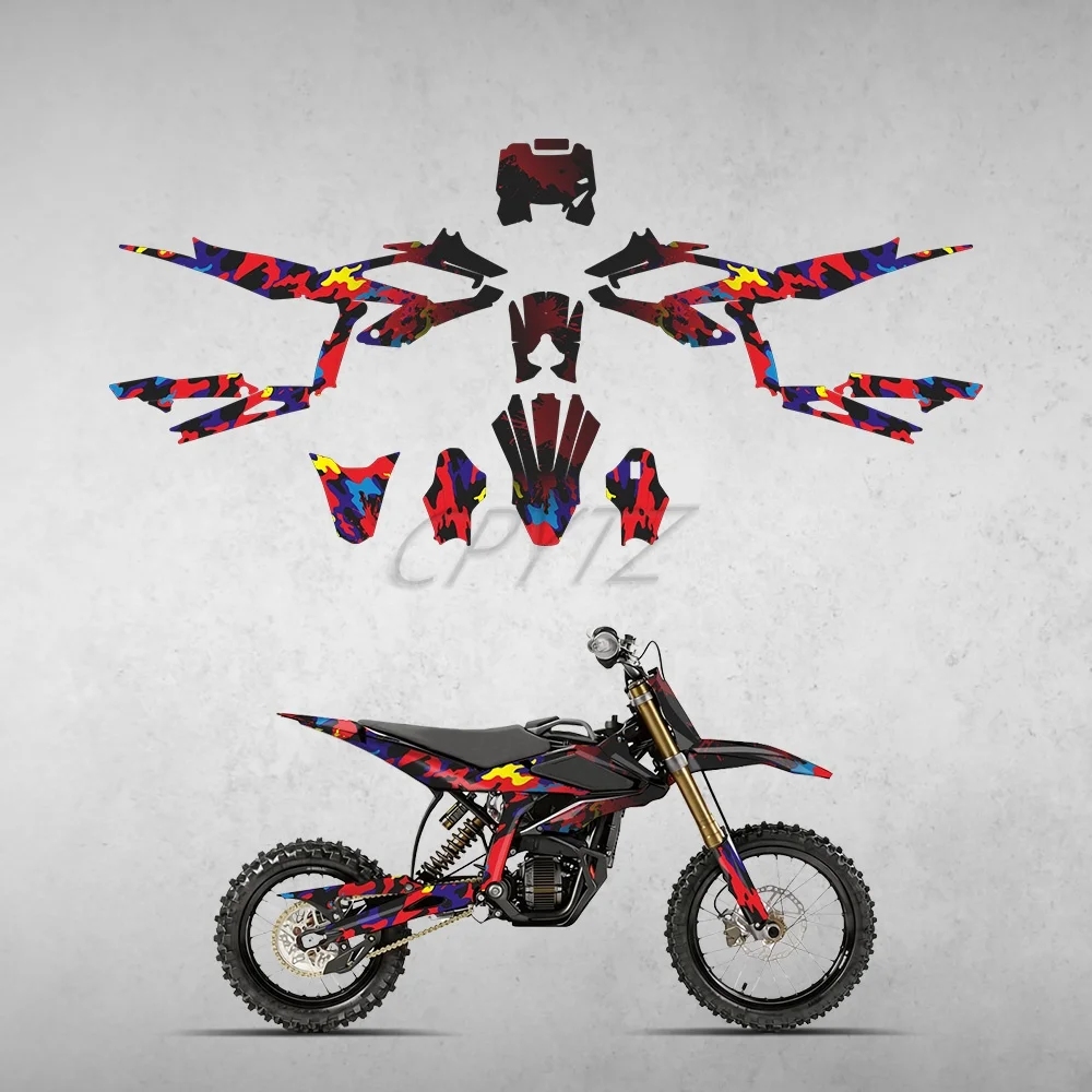 Fit For SURRON Hyper Bee Thickened Motorcycle Full Set Graphics Backgrounds Decal Decoration Sticker Kit Customize Number Name