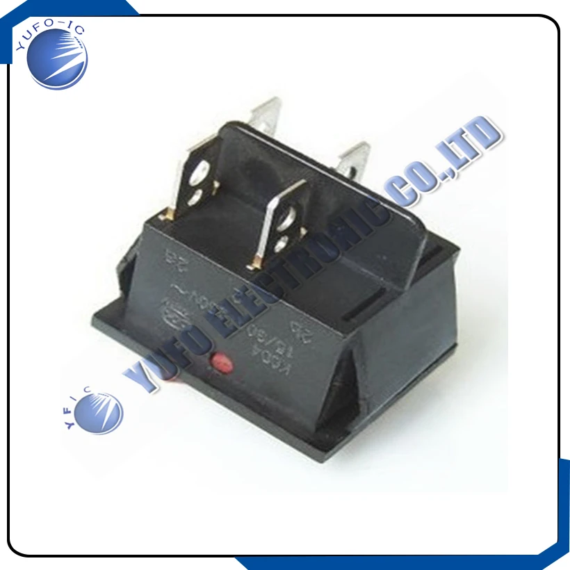 Free Shipping 10PCS Red Light On/off Rocker Switch 250V 15 AMP 125/20A