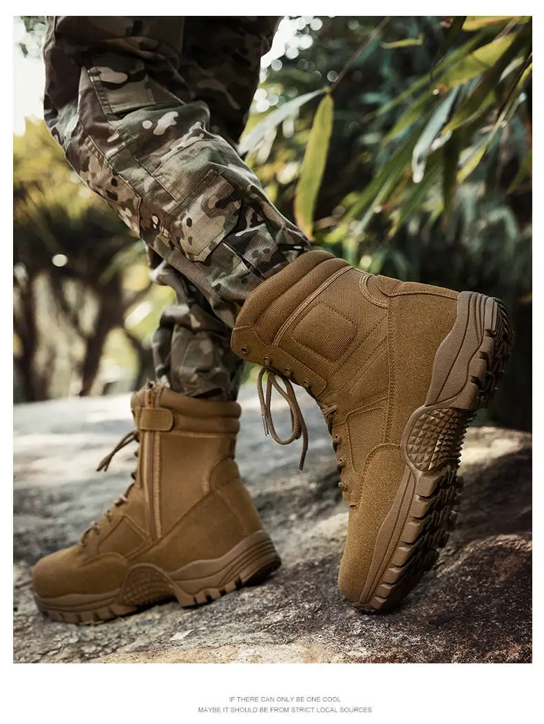 Outdoor-Stiefel für Herren, Knöchelstiefel, dick, hochwertig, sportlich, wasserdicht, rutschfest, Wanderstiefel, verschleißfest, Dschungel-Trekking, Größe 39–47 – Detail 13