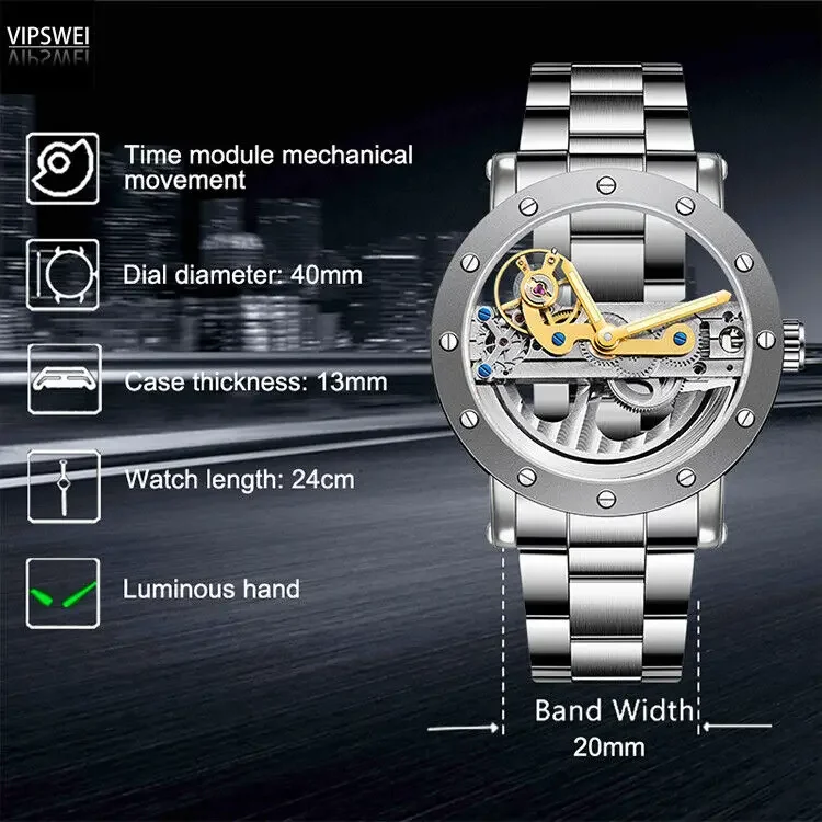 Original Hollow Watch Luxury Brand Men Automatic Mechanical Tourbillon Watches