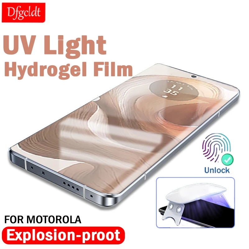 

Full Curved Hydrogel Film for Motorola Edge 50 40 30 Pro Ultra Fusion Screen Protector for Moto S50 Neo UV Light Protective Film