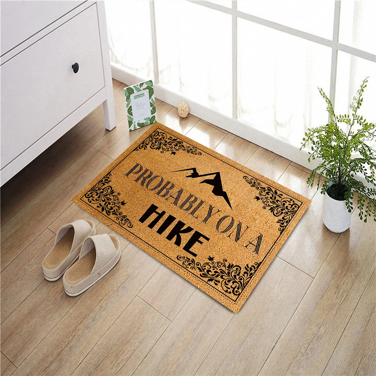 

Probably On A Hike Door Mats For Floor Rubber Anti-Slip Funny Entrance Doormat Outdoor Porch Kitchen Door Rugs Home Decor