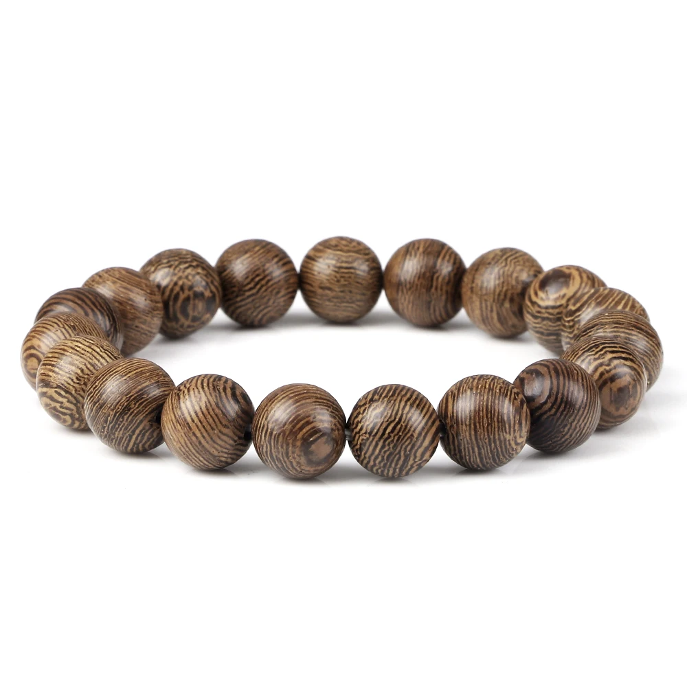 Men Wooden Beads Bracelets 10mm Natural Wood Beads Chakra Bracelets & Bangles Fashion Ethnic Tribal Wristband Women Men Jewelry