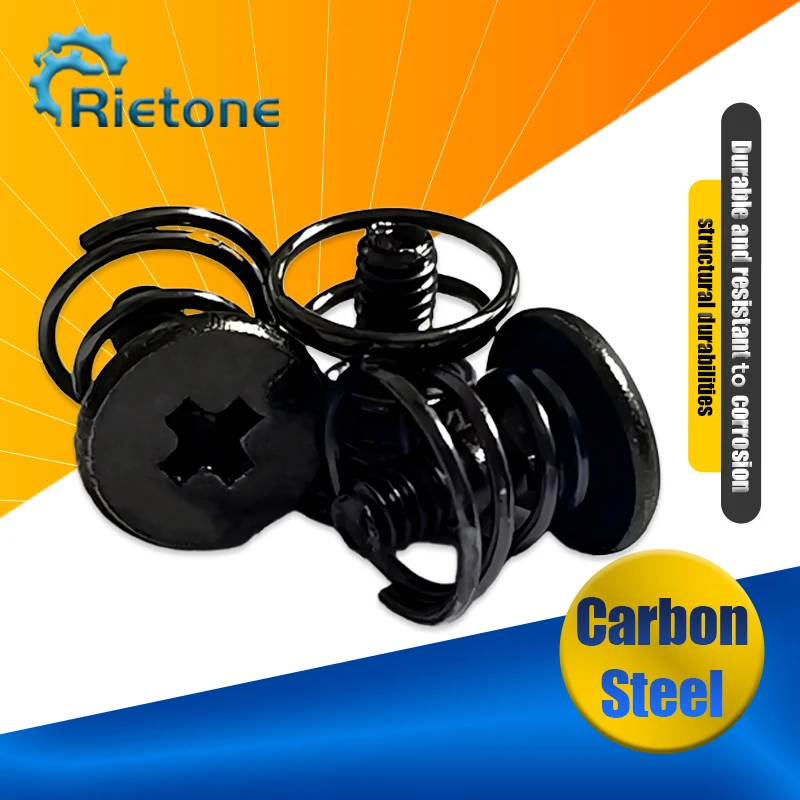 

10 шт. M2 черные пружины винт для видеокарты Phillips для материнской платы процессора крепежные болты радиатора DIY шаговые винты для видеодисплея