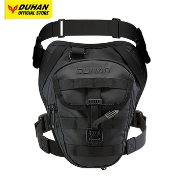 DUHAN Moto goutte jambe sac hanche Fanny Pack multi-fonction Moto sac en plein air Moto taille décontractée sac équipement de Motocross