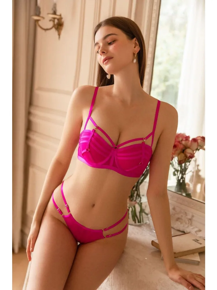 ملابس داخلية يورو أمريكية بيور ديزاير، حمالة صدر مشد برباط للصدر الصغير، يغرق عميق يخلق تأثيرًا كاملًا للصدر BANERDANNI Tushy PP #2