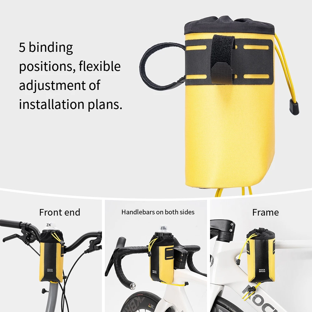 ROCKBROS Bicycle Bag Lightweight Waterproof Front Handlebar Tube Bag Multifunction Portable Bag Bike Accessories