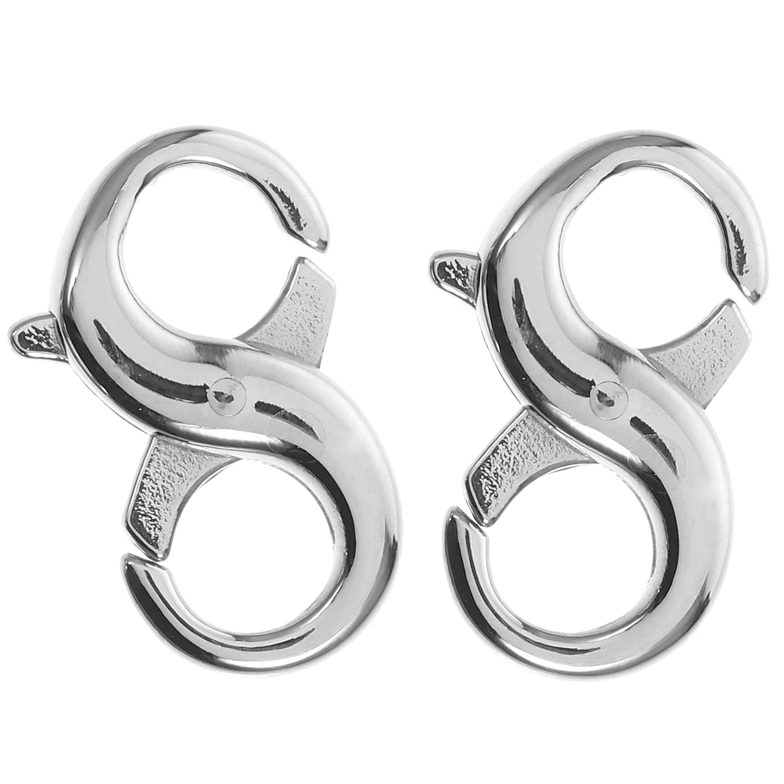 

2 Pcs Stainless Steel Figure 8 Buckle Bracelet Necklace Connection The Lobster DIY Rings Jewelry Making Kit Titanium Jump Clasp