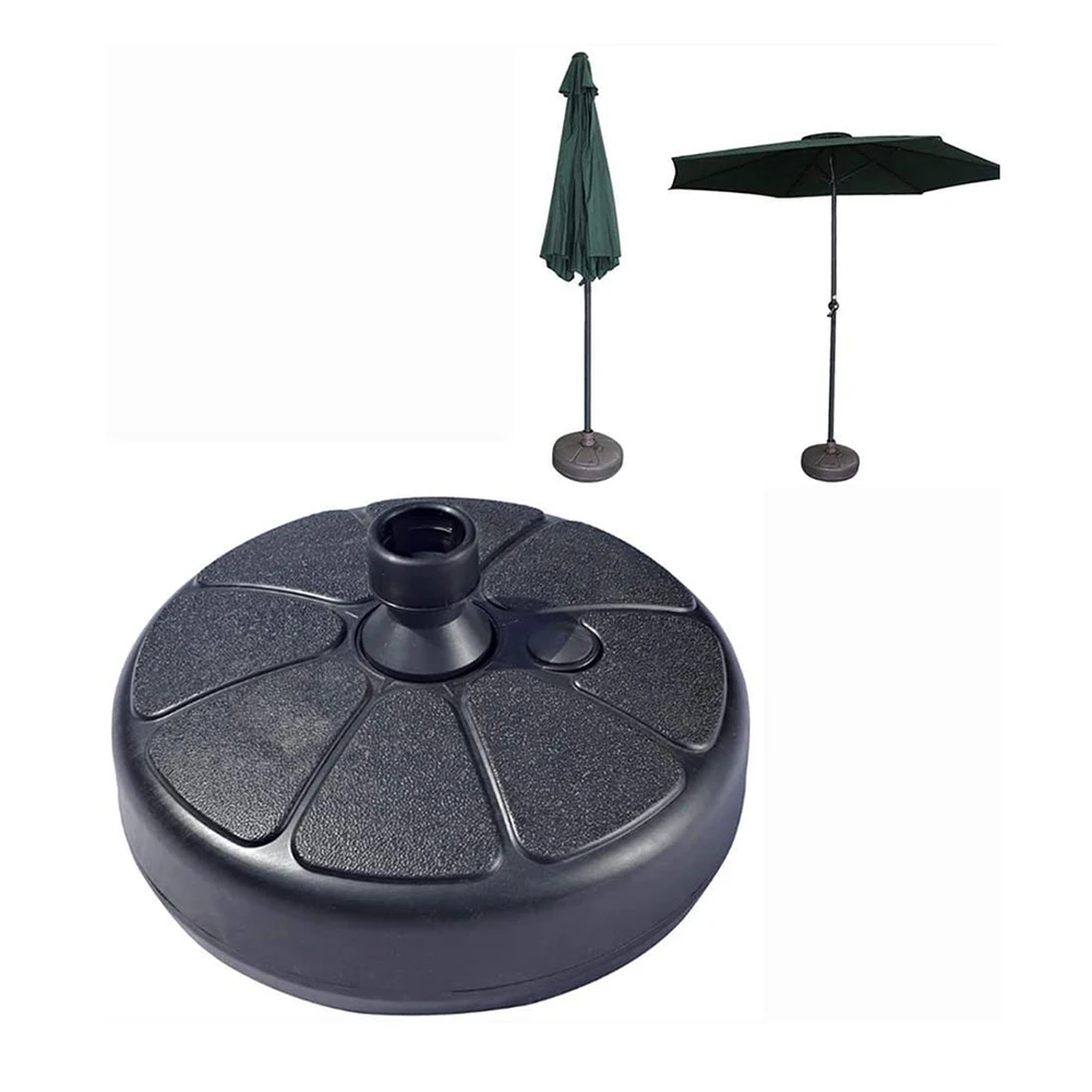 Fillable Umbrella Base Designed to be Used with a Patio Table Round Umbrella Base Stand Black Round Umbrella Base