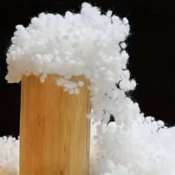 Premium Polyester Fiber Fill - 200g/100g/50g Pack, Vacuum Compressed for Plush Crochet Dolls & DIY Throw Pillows