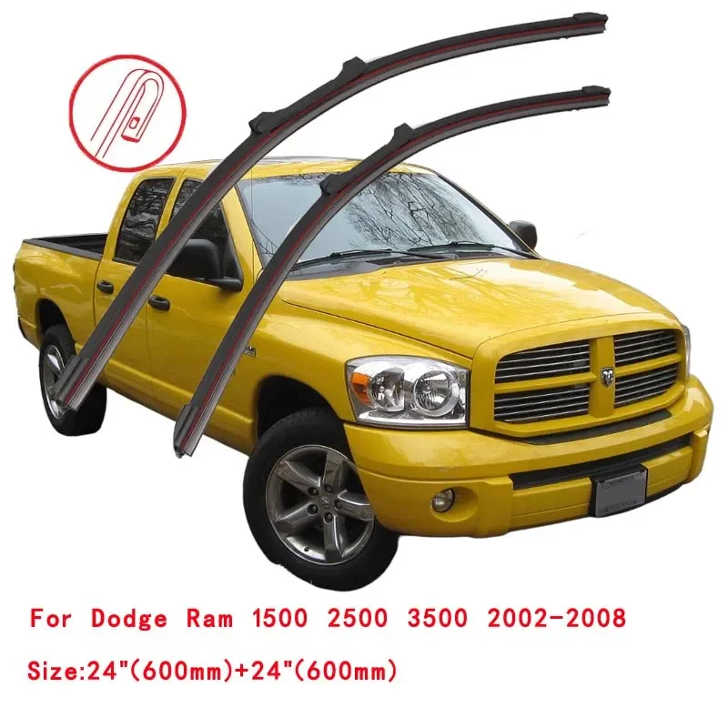 

For Dodge Ram 1500 2500 3500 2002-2024 Car Windshield Wiper Blade Front Windscreen Brushes Washer Accessories Window Replacement