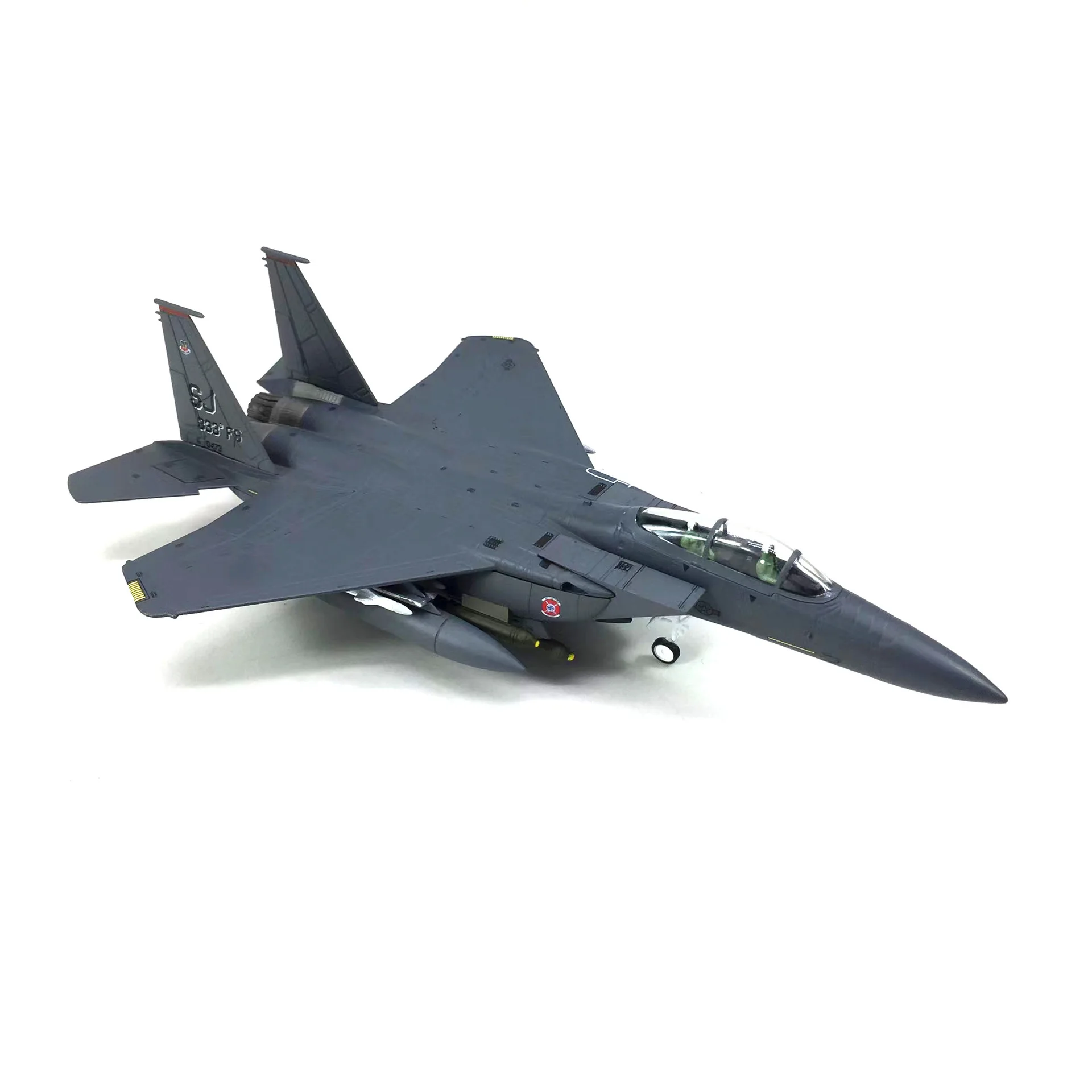 1:100 Scale U.S. F-15E Strike Eagle supersonic Fighter jet Model and Display Stand Collectible Gifts Alloy Airplane Model