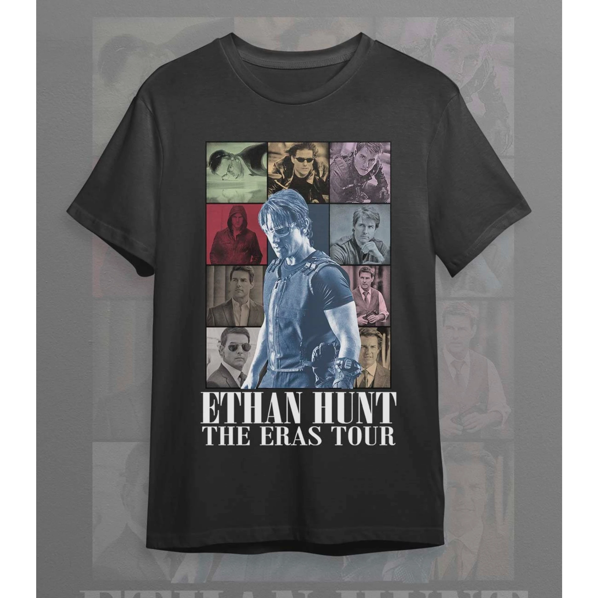 الهيب هوب عادية الأمريكية تي شيرت توم كروز إيثان هانت جولة Eras للجنسين سوفت ستايل تي شيرت القطن المتضخم القوطية Y2k #1