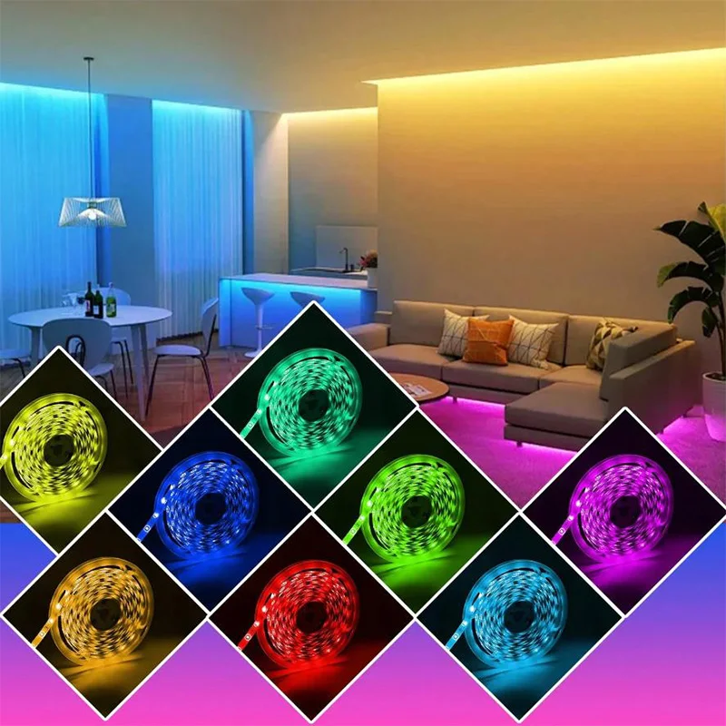1M-30M Led Strip Lights APP 24Keys Remote Control USB 5V Music Sync RGB Flexible Tape Diode Lights for Party Home Luces Led