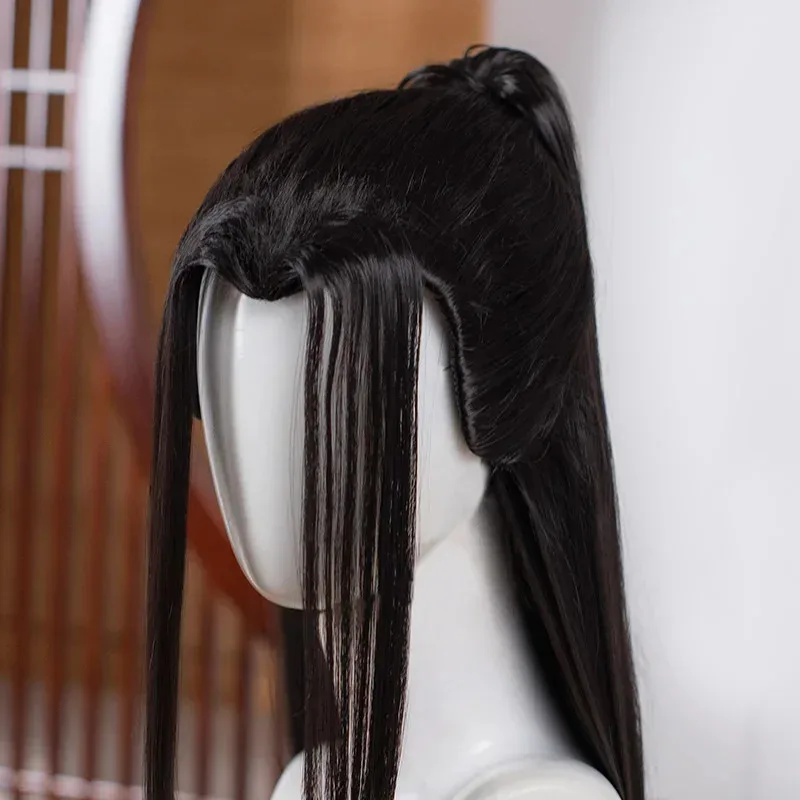 

25COSGrandmaster of Demonic Cultivation Мо Dao Zu Shi Wen Qing Косплей Парик Черный Длинный Хвост Термостойкие Волосы Хэллоуин Cos