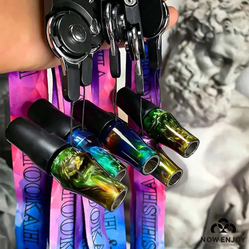 Hot Selling Hookah Shisha Mouthpieces Silicon resin Hang Rope Strap Mouth Tips For Sheesha Chicha Narguile Shisha Accessories