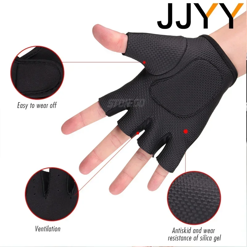Breathable Half Finger Anti Slip Fitness Gym Bodybuilding Cycling Gloves Men Women Workout Sports