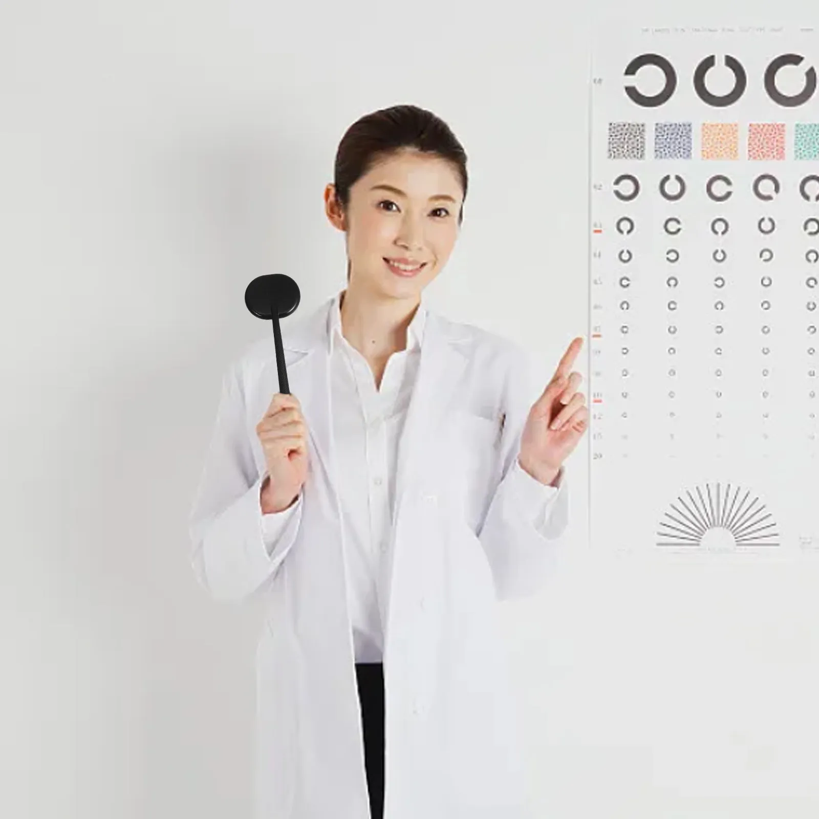 Fotografia 5: 8 peças Oclusor Ocular Manual Preto de Plástico para Oftalmologistas, Ortoptistas, Ferramenta para Exame de Visão em Optometria e Terapia