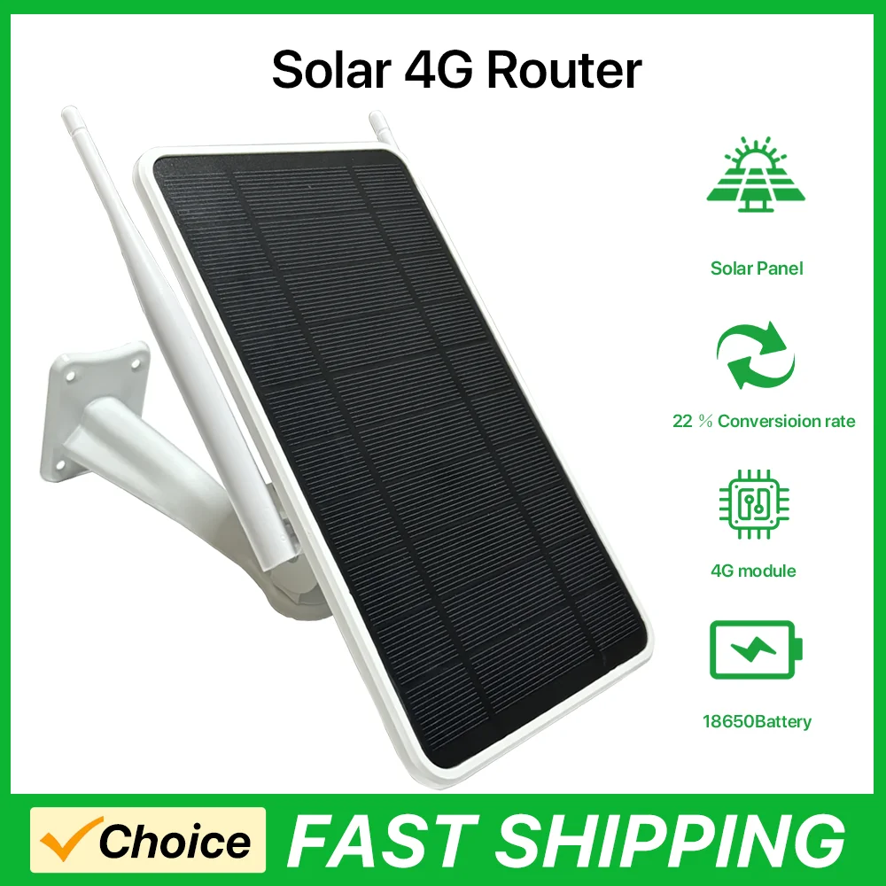 4G Solar Built-in Battery Router 2.4Ghz WiFi Repeater 4G Router Solar IP66 Waterproof Long Time Standby