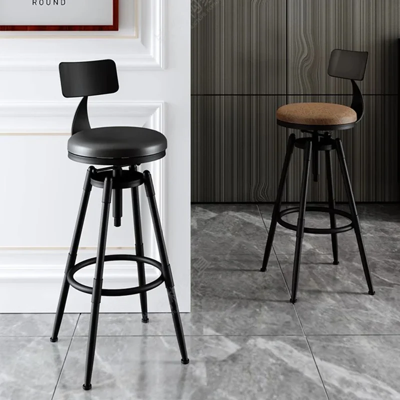 Swivel Adjustable Height Bar Stool Minimalist For Home Pub Reception Office Stool High Seat Furniture Multipurpose Use