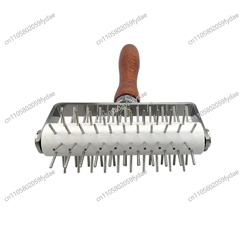 Wooden Handle Stainless Steel Pizza Punch Dough Wharf Surface Kitchen Baking Tools