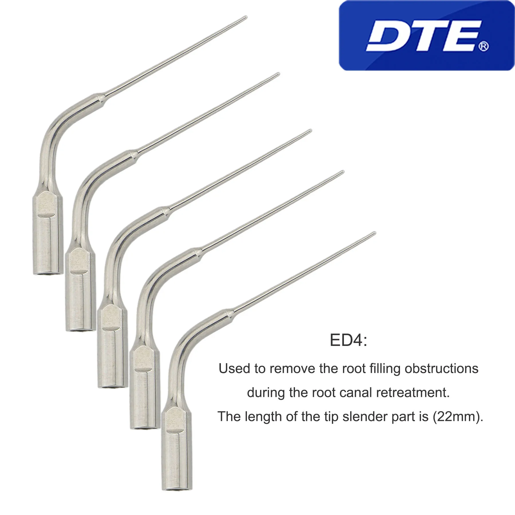 

DTE Dental Endodontics Ultrasonic Root Canal Scaler Tips ED4 Piezo Endo for DTE Satelec