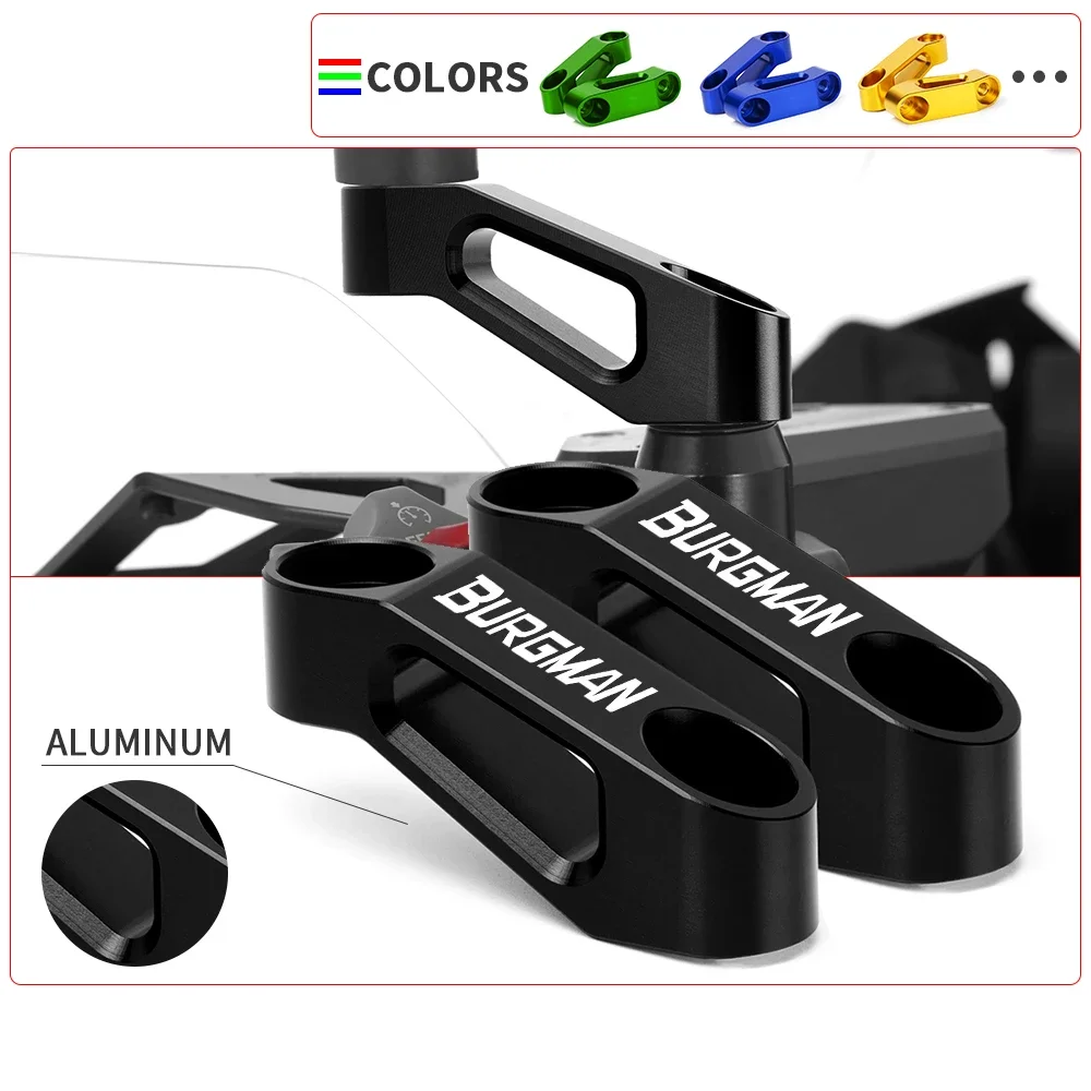 Para SUZUKI SFV650 Gladius DL 250/650/1000/1050 V-STROM GW250 Inazuma AN650 Burgman SV650 SV1000 soporte extensores de espejo Bking